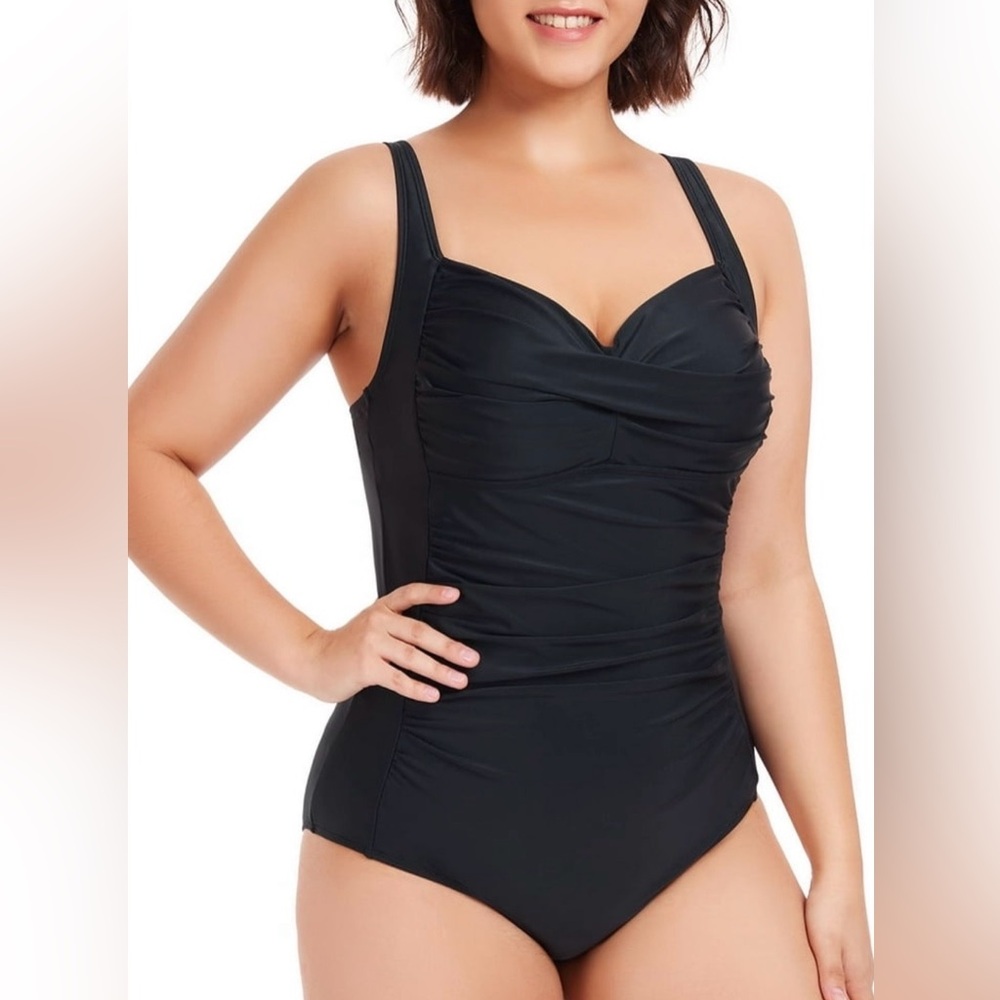 Women’s Black One-Piece Tummy Control Swimsuit